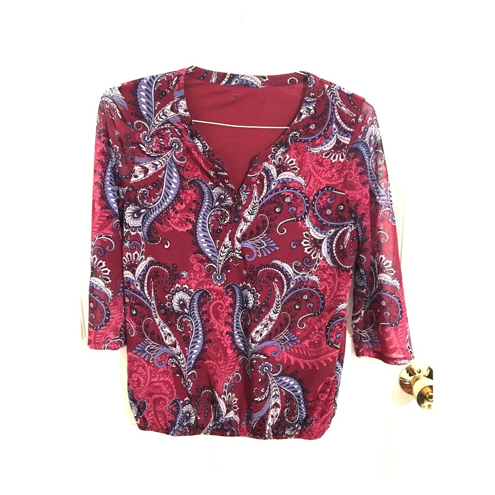 Trendy Floral 3/4 Sleeve Shirt